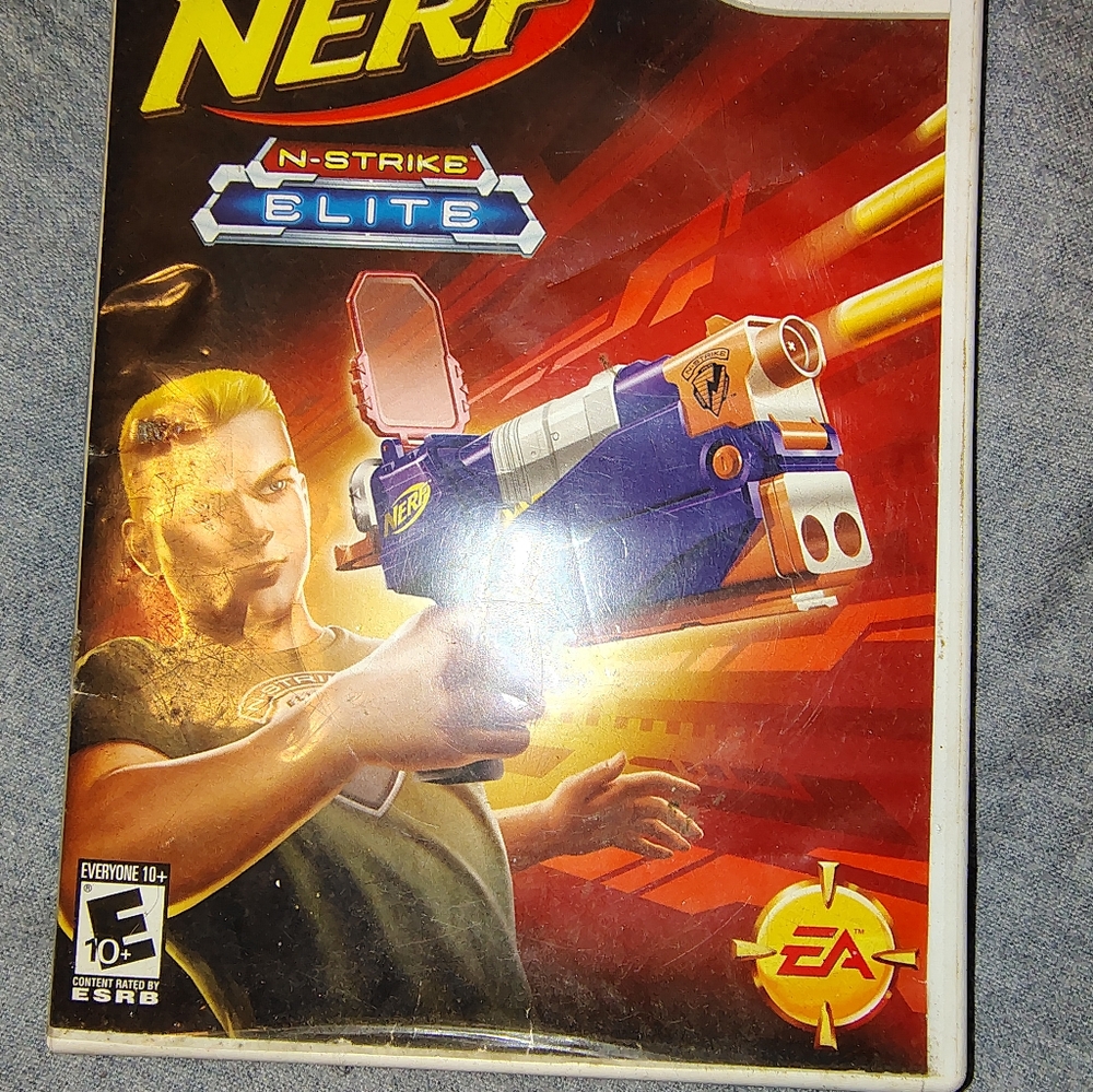 Nintendo Wii Nerf N-Strike Elite Action Shooter Video Game Blue and Orange